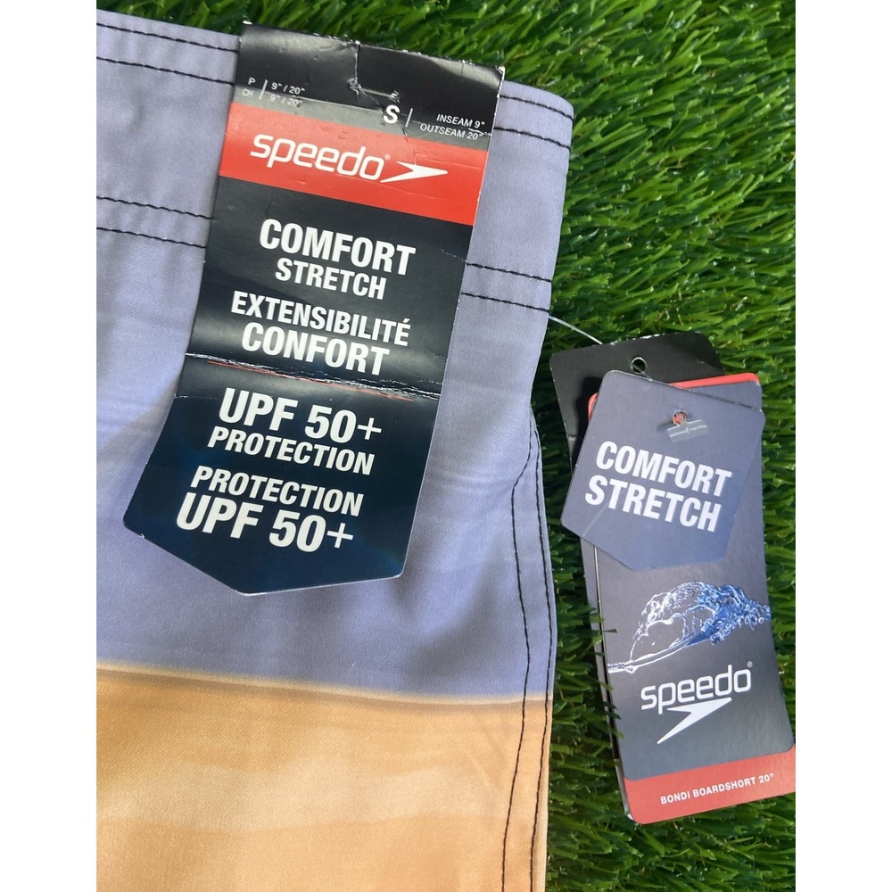 Speedo shorts Comfort Stretch UPF 50+ Swim Trunks Men's Sz S Stripes NWT - Picture 7 of 12